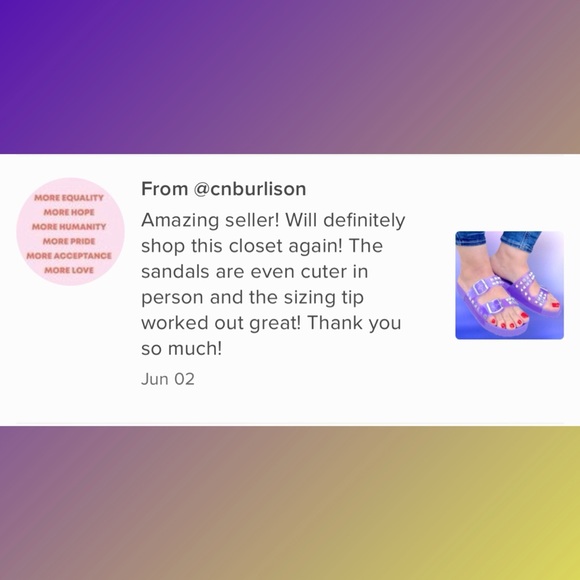 New! Studded Purple Jelly Sandal Slides - Picture 2 of 9